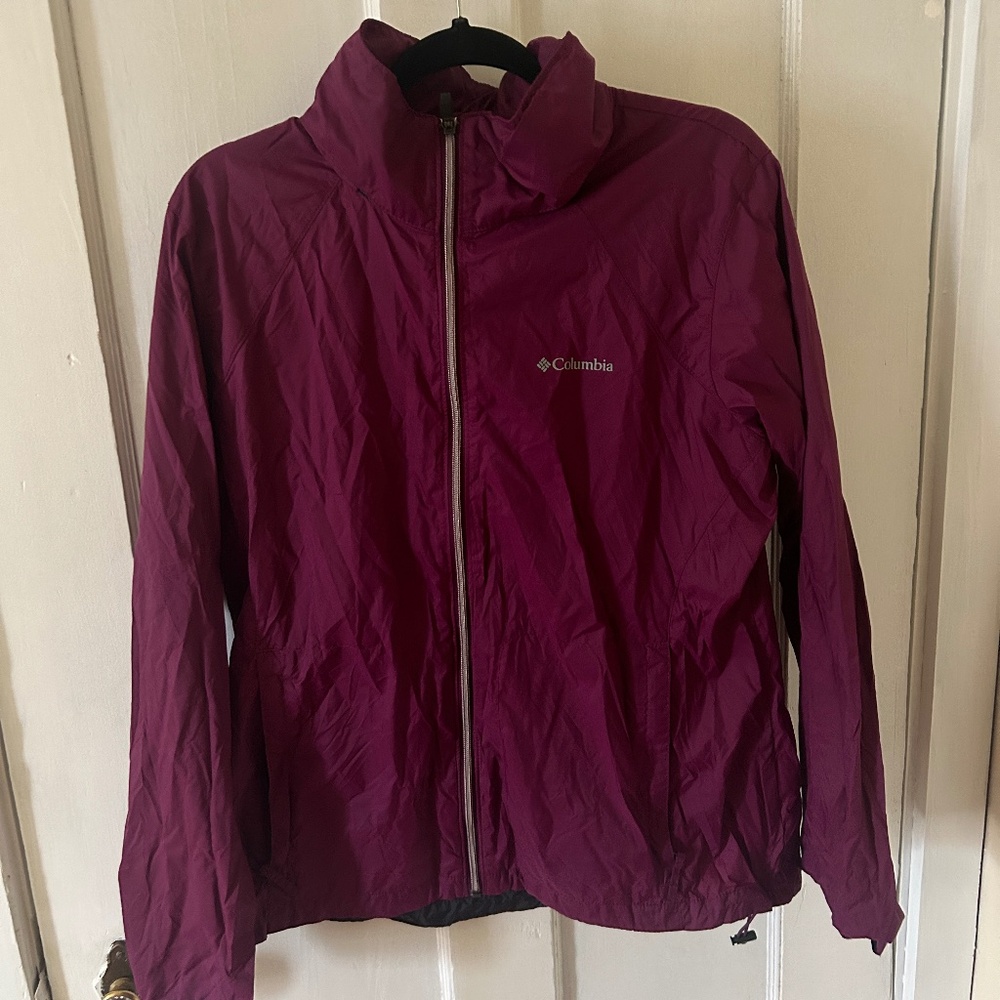 Columbia Windbreaker with Concealable Hood